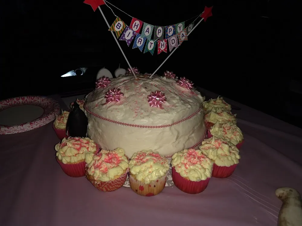 Aprils Birthday Party Cake & Cupcakes