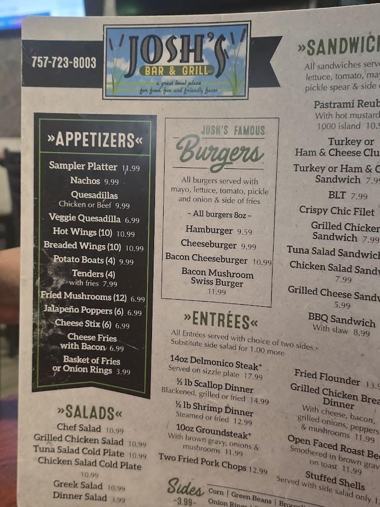 Josh's Bar & Grill Menu image 3