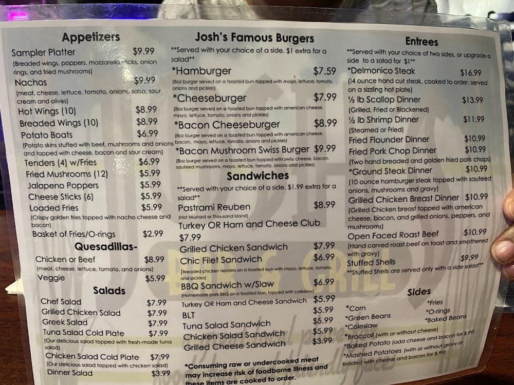 Josh's Bar & Grill Menu image 4